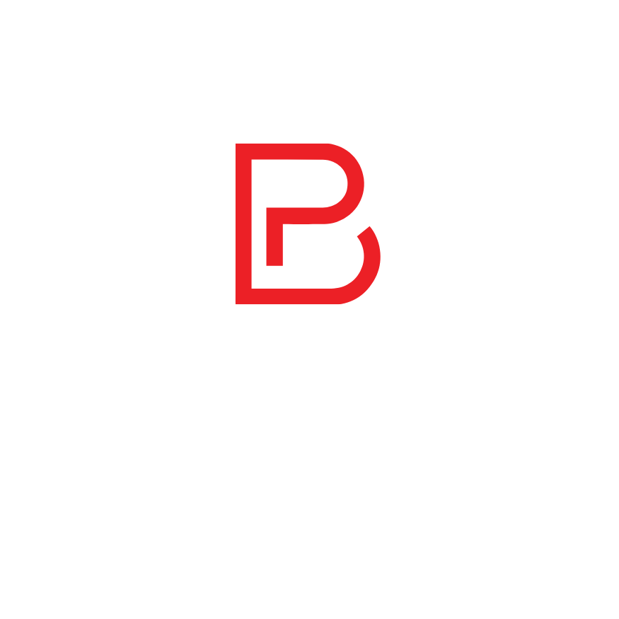 Business Pressed Stacked logo, white