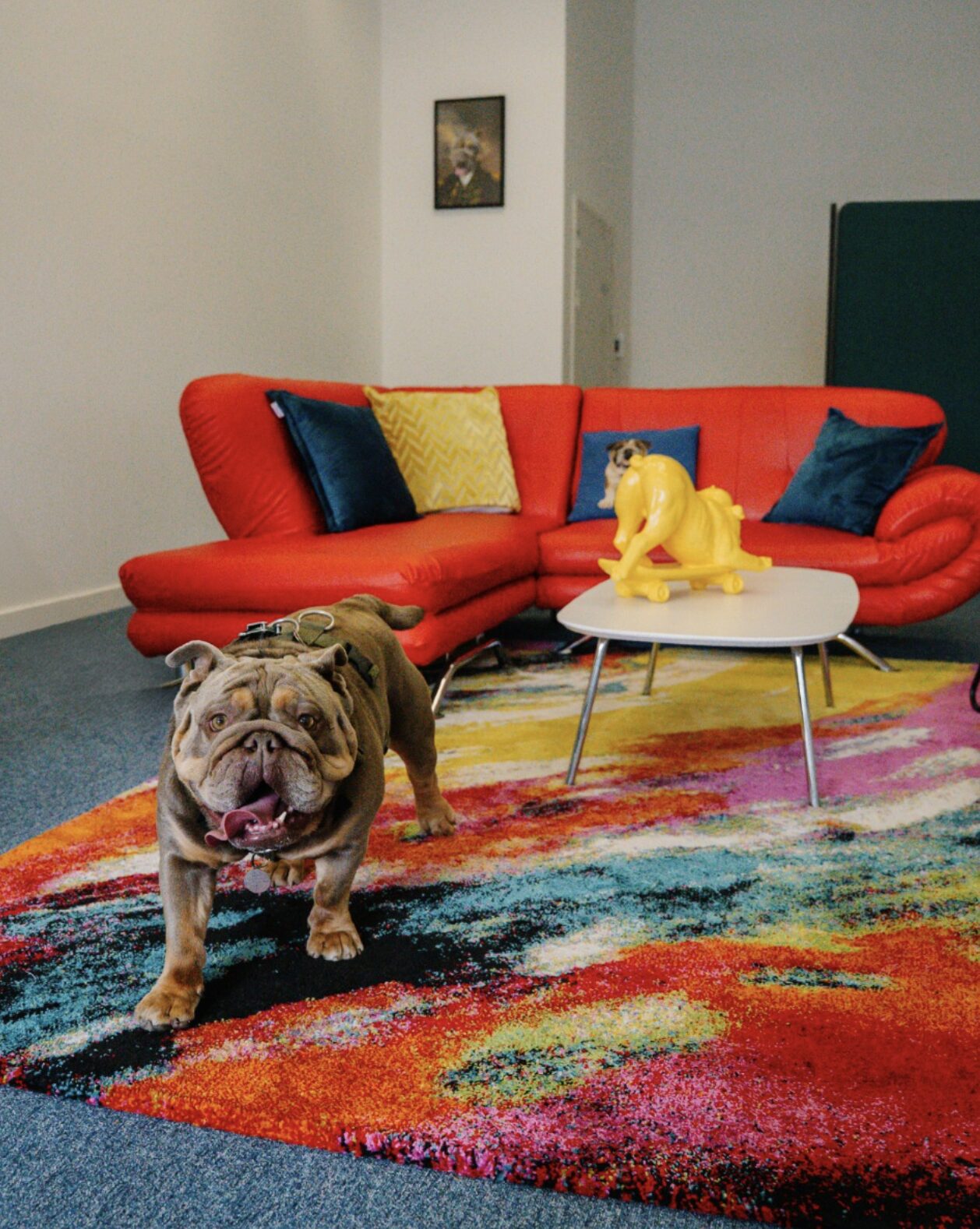 Sydney the Bulldog mascot.