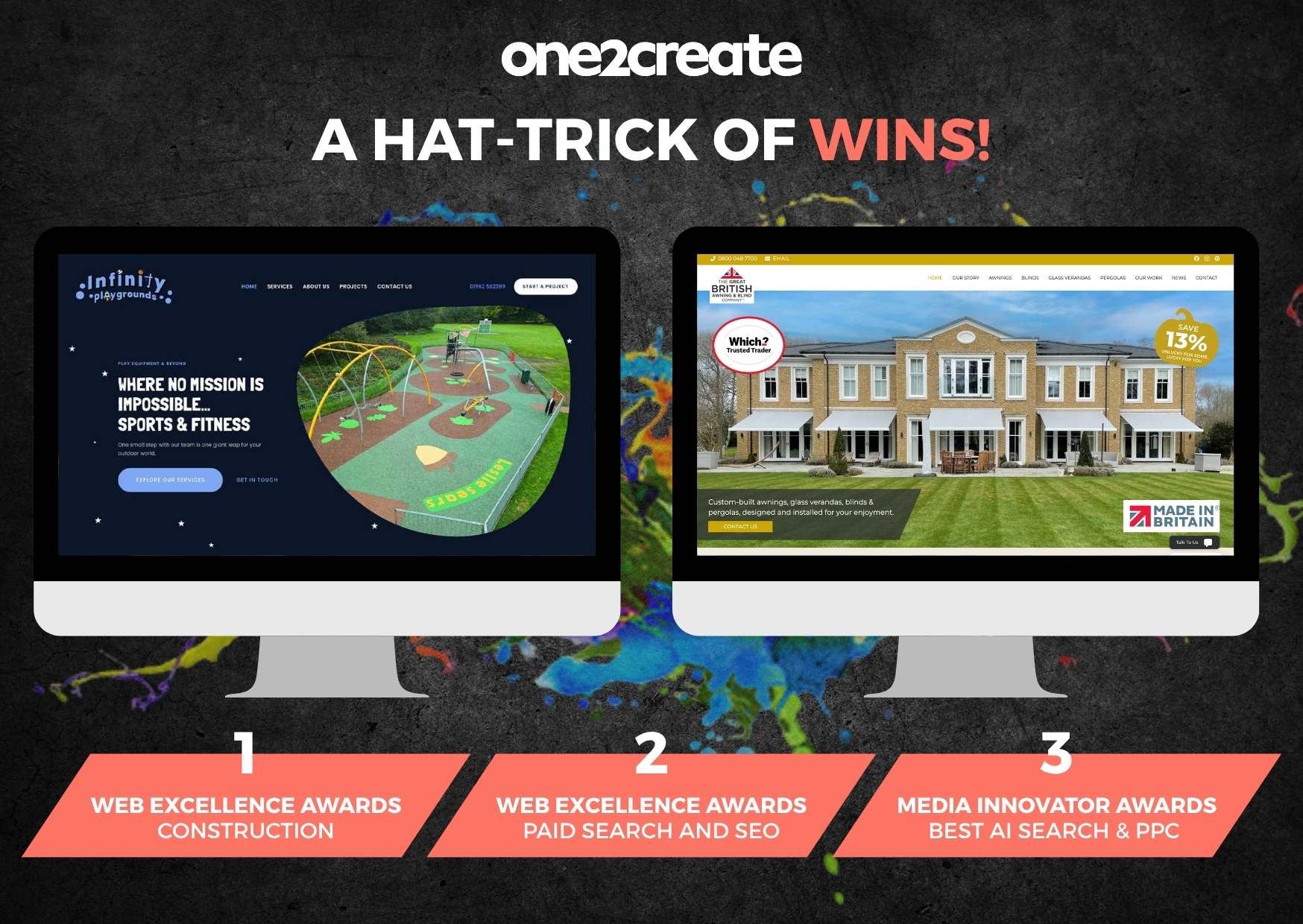 Triple Award Win for Hampshire Digital Agency One2create
