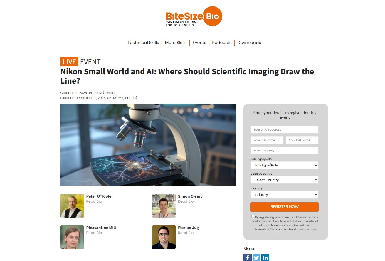 Nikon Small World and AI live panel hosted by Bitesize Bio
