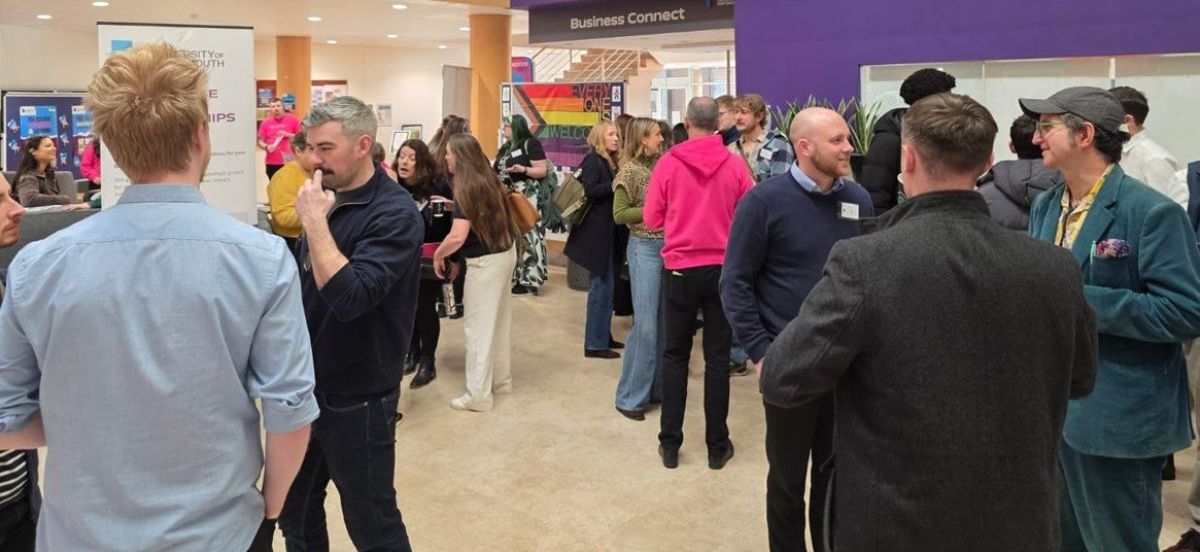 Business owners networking at a Solent Growth Partnership Thriving Together event